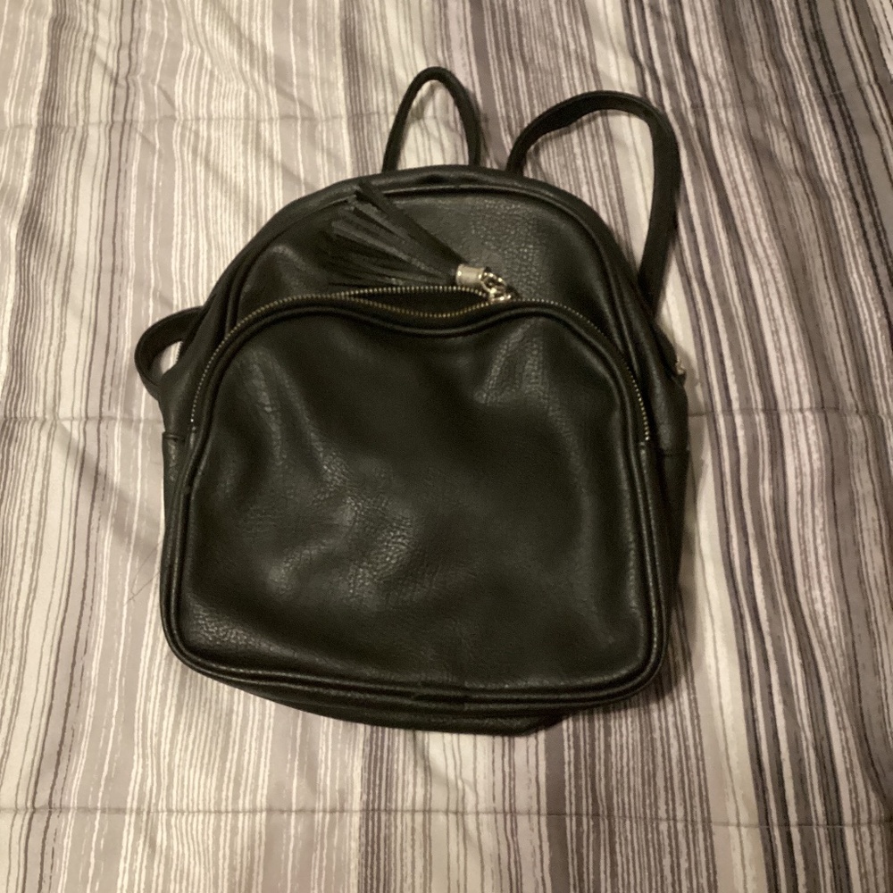 Cute black mini backpack
